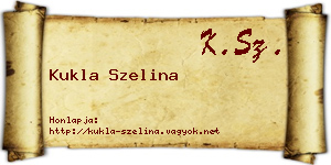 Kukla Szelina névjegykártya